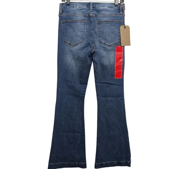 NWT Stetson High Rise Flare Jeans Womens 8 Reg Blue Denim Stretch 11-054-0921 - Picture 5 of 16